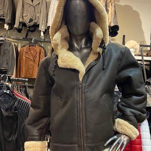 sheep skin  shearling  coat